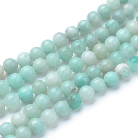 Natural Amazonite Beads Strands X-G-T055-4mm-17-1