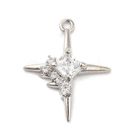 Brass Micro Pave Cubic Zirconia Pendants LS-KK-Q772-04P-1