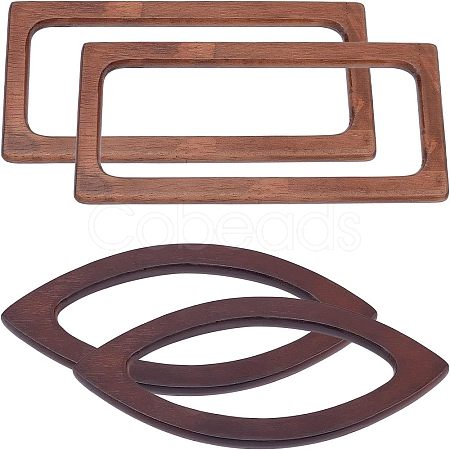 4Pcs 2 Styles Wooden Handles Replacement FIND-CA0002-22-1