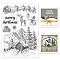 PVC Plastic Stamps, for DIY Scrapbooking, Photo Album Decorative, Cards Making, Stamp Sheets, House Pattern, 16x11x0.3cm