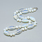 Opalite Beaded Necklaces, with Alloy Lobster Clasps, 18.1 inch~18.5  inch(46~47cm), Oval: 20x10mm