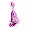 Real Silk Embroidery Threads, Friendship Bracelets String, 8 Colors, Gradient color, Magenta, 1mm, 20m/bundle, 8 bundles/set