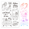 PVC Plastic Stamps, for DIY Scrapbooking, Photo Album Decorative, Cards Making, Stamp Sheets, Giraffe Pattern, 16x11x0.3cm