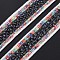 Nylon Ribbon, with Glass Seed Beads, Black, 3/4 inch(19~20mm)