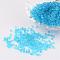 12/0 Glass Seed Beads, Transparent, Round, Deep Sky Blue, 2mm, Hole: 1mm, about 3100pcs/50g