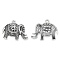 Tibetan Style Alloy Pendant Rhinestone Settings, Cadmium Free & Lead Free, Elephant, Antique Silver, Fit For 2mm Rhinestone, 24.5x30x4.5mm, Hole: 2.5mm, about 260pcs/1000g