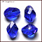 K9 Glass, Imitation Austrian Crystal Beads, Grade AAA, Faceted, Bicone, Blue, 10x13mm, Hole: 0.9~1mm