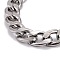 Tarnish Resistant Unisex 304 Stainless Steel Cuban Chain Necklaces, Stainless Steel Color, 18.31 inch(46.5cm)