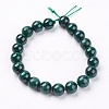 Natural Malachite Gemstone Beads Strands G-I001-9mm-01-3