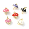 5Pcs Real 18K Gold Plated Brass Charms KK-YW0004-23-1