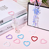 30Pcs 5 Colors Paint Spraying Iron Split Rings DIY-SC0029-16-3