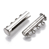 Tarnish Resistant 201 Stainless Steel Magnetic Slide Lock Clasps X-STAS-S079-159P-2