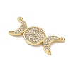 Brass Micro Pave Clear Cubic Zirconia Pendants KK-A300-10A-G-2