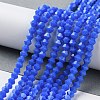 Opaque Solid Color Imitation Jade Glass Beads Strands GLAA-F029-P4mm-11-4