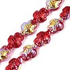 Electroplate Transparent Glass Beads Strands EGLA-N055-04A-04-1