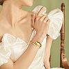 Brass Teardrop Open Cuff Rings & Open Cuff Bangles Jewelry Sets for Women SJEW-SZ0001-016G-2