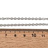 12Pcs 2.4MM 304 Stainless Steel Textured Cable Chain Necklaces for Men Women NJEW-H093-18P-04-6