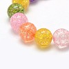 Synthetic Crackle Quartz Round Beads Strands G-L155-6mm-01-2