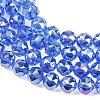 Transparent Electroplate Glass Beads Strands EGLA-N002-34C-B14-4