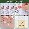 2 Sets Paper Self-Adhesive Stickers DIY-PH0036-04-3