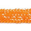 Transparent Electroplate Glass Beads Strands LS-EGLA-A039-T3mm-A23-1