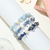 3Pcs 3 Styles Natural Mixed Gemstone Chip & Cultured Freshwater Pearl Beaded Stretch Bracelets Set for Women BJEW-JB13762-08-2