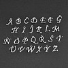 Platinum Plated Alloy Letter Pendants PALLOY-J718-01P-1