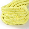 Flat Round Handmade Polymer Clay Beads CLAY-R067-6.0mm-23-4