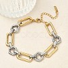 304 Stainless Steel Link Chain Bracelets for Women BJEW-A169-01GP-1