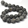 Unwaxed Natural Lava Rock Bead Strands G-F309-14mm-2