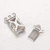 Tarnish Resistant 304 Stainless Steel Box Clasps STAS-G140-16P-2