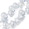 Electroplate Glass Beads Strands EGLA-D030-17P-1