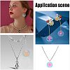 24Pcs 6 Style Ion Plating(IP) 201 Stainless Steel Filigree Pendants STAS-UN0033-12-5