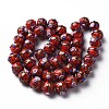 Handmade Gold Sand Lampwork Beads Strands LAMP-T017-05F-2