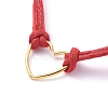 Adjustable Waxed Cotton Cord Bracelets BJEW-JB05064-03-3