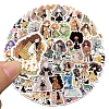 50Pcs Cute Girl PVC Waterproof Self-Adhesive Stickers PW-WG30563-01-2