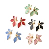 Leaf 304 Stainless Steel Enamel Stud Earrings SA-CBA46AF-24G-4