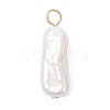 Natural Baroque Pearl Keshi Pearl Pendants PALLOY-JF04553-01-3