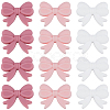 18Pcs 3 Styles Bowknot Food Grade Silicone Beads SIL-SC0003-16-1