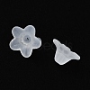 Transparent Frosted Acrylic Flower Beads X-PL554-2