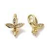 Rack Plating Brass Micro Pave Cubic Zirconia Peg Bails KK-S397-10G-1