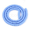 Opaque Solid Color Glass Beads Strands GLAA-ZX008-4mm-18W-2