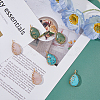 6Pcs 3 Styles Mixed Gemstone Copper Wire Wrapped Pendants FIND-FH0007-92-4