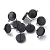304 Stainless Steel Stud Earring Settings STAS-I161-01E-B-1
