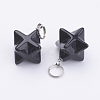 Natural Obsidian Pendants G-E398-02B-1