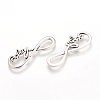 Tibetan Style Alloy Infinity with Hope Links connectors TIBE-S230-AS-LF-1