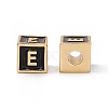 Rack Plating Brass Enamel Beads KK-B060-04G-01E-1
