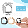 18Pcs 3 Colors Alloy Spring Gate Rings FIND-SC0014-07-2
