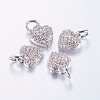 Long-Lasting Plated Brass Micro Pave Cubic Zirconia Charms ZIRC-F069-41P-1