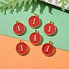 Golden Plated Alloy Enamel Charms X-ENAM-S118-03I-5